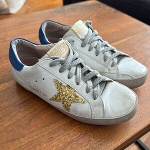 Golden Goose White Leather Gold Glitter
Superstar shoes Sneakers Size 7 37 GGDB